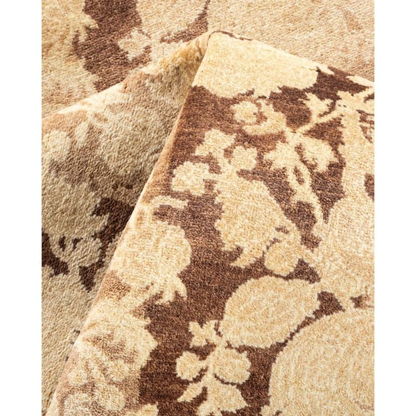 Mogul Brown 6 ft. x 9 ft. Oriental Wool Indoor Area Rug