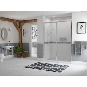 Legend 45.5 in. to 47 in. x 69 in. Framed Hinge Swing Shower Door with Inline Panel in Chrome with Obscure Glass