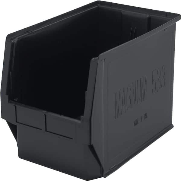 QUANTUM STORAGE SYSTEMS Magnum 13-Gal. Storage Tote in Black (3-Pack)
