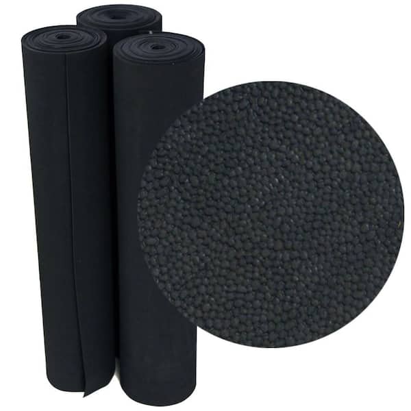 Rubber-Cal Diamond Plate 4 ft. x 4 ft. Black Rubber Flooring (16
