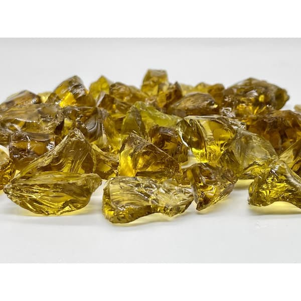 Element Fireglass 10 Lbs Large Crystal Amber Fire Glass 18879 The Home Depot 9597