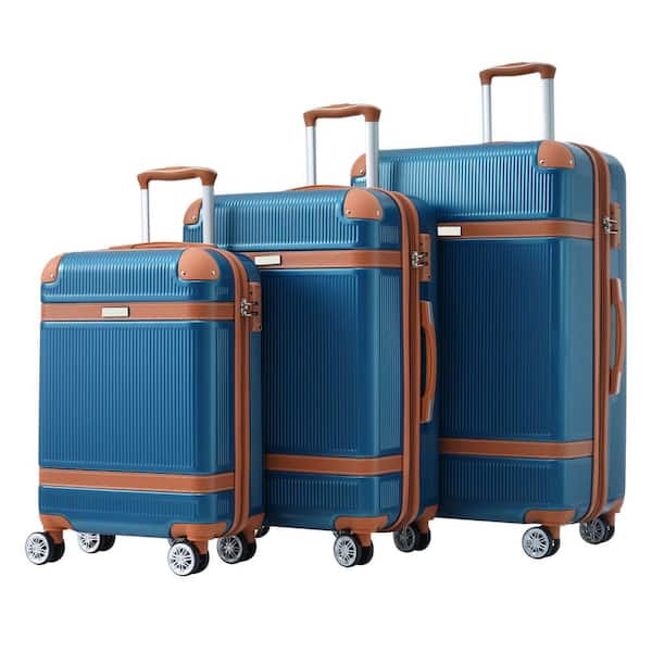 INNOBULE 3-Piece Hardshell Luggage Sets Double Spinner 8 Wheels with TSA Lock Lightweight 20 in. 24 in. 28 in.
