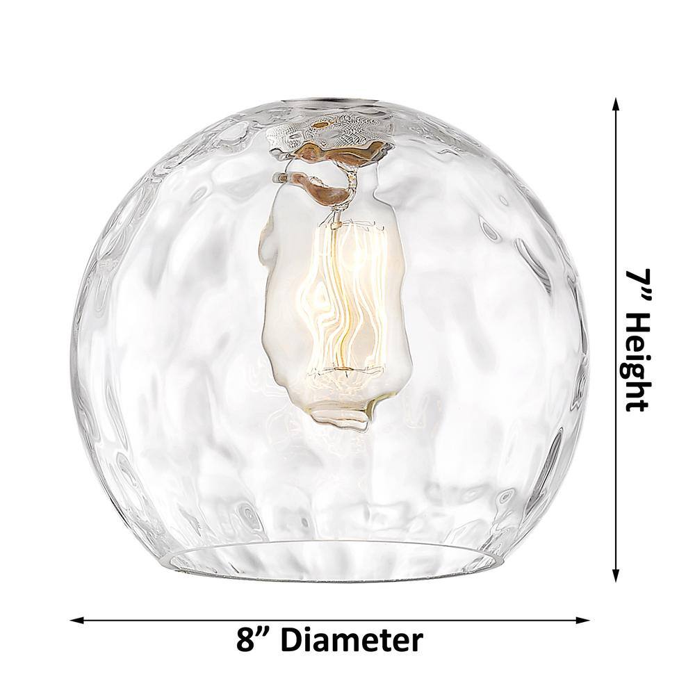 Athens Water Glass Mini Pendant Light in Polished Nickel