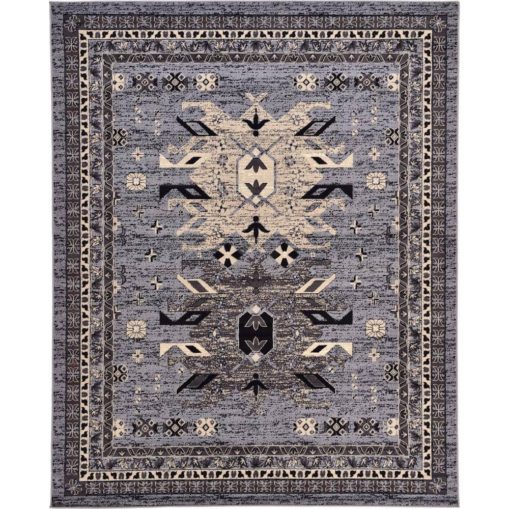 Taftan Oasis Gray 8' 0 x 10' 0 Area Rug -  Unique Loom, 3119155