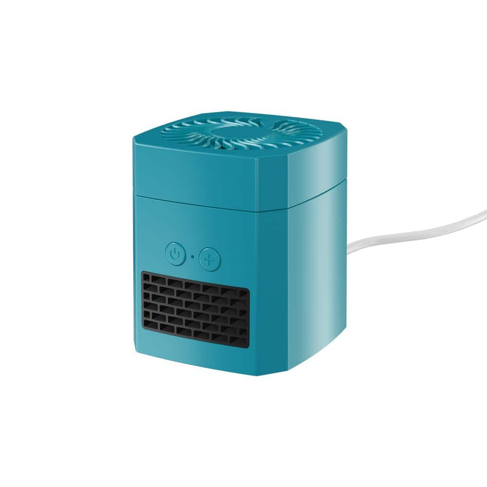 4.49 in. 3-Fan Speeds Personal 2 in 1-Desktop Mini Humidifier Fan Heater an