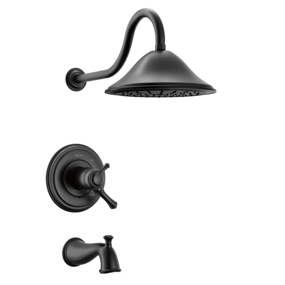 Delta Cassidy TempAssure 2-Handle Tub and Shower Trim in Matte