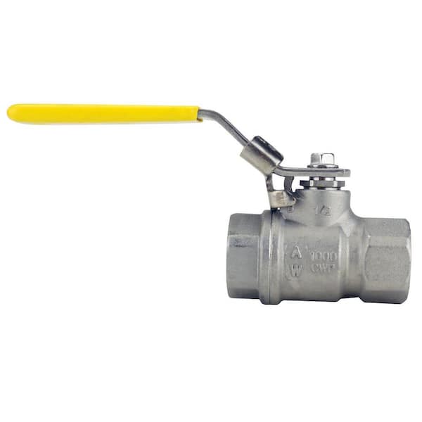 Apollo 1/2 in. Stainless Steel FNPT x FNPT Full-Port Ball Valve with Latch Lock Lever