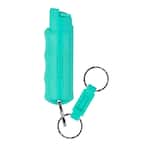 Pepper Spray Keychain with Quick Release Key Ring in Mint Green