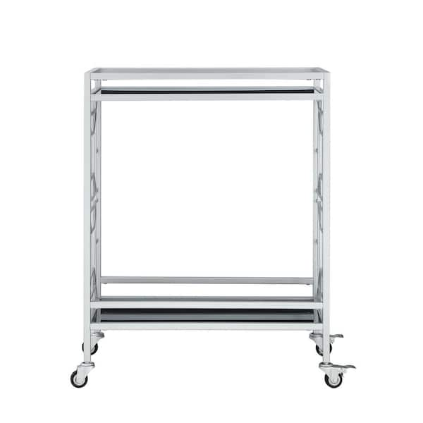 JAMESTOWN SERVICE CART 480 SERIES SILVER VEIN WITH BLACK TRIM JSC480-SVB