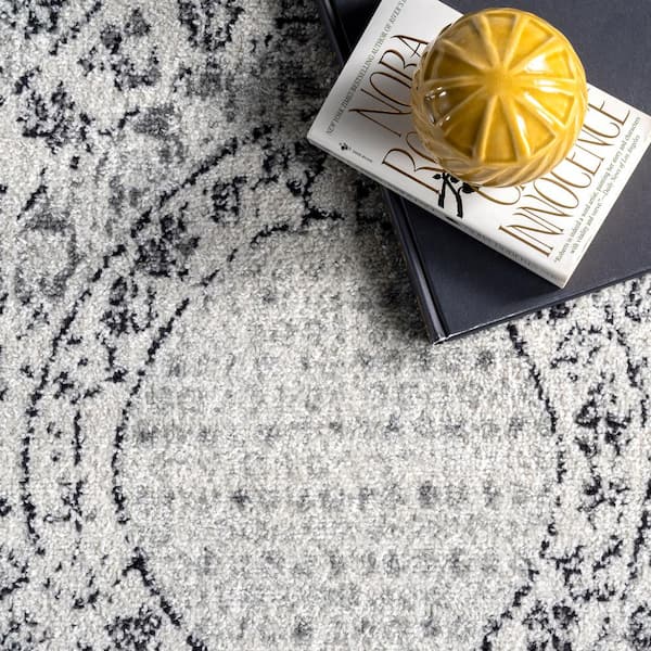 nuLOOM Minta Modern Persian 8 ft. x 10 ft. Gray Area Rug RZBD30A