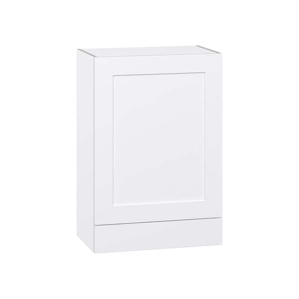J COLLECTION Roseland 24 in. W x 14 in. D x 35 in. H Assembled Shaker Wall Kitchen Cabinet in Warm White with Drawer