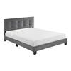 Lazzara Roweena Gray Wood Frame Queen Velvet Upholstered Platform Bed 1350DG-1