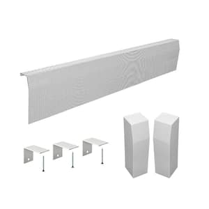 Electric Baseboard Heater Cover 6 ft. Galvanized Steel Slip-On Panel with Endcaps - Pack