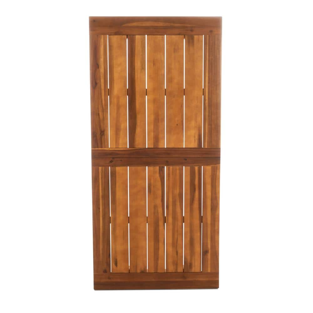 Spanish Bay 69'' Acacia Wood Outdoor Dining Table with Teak Finish
