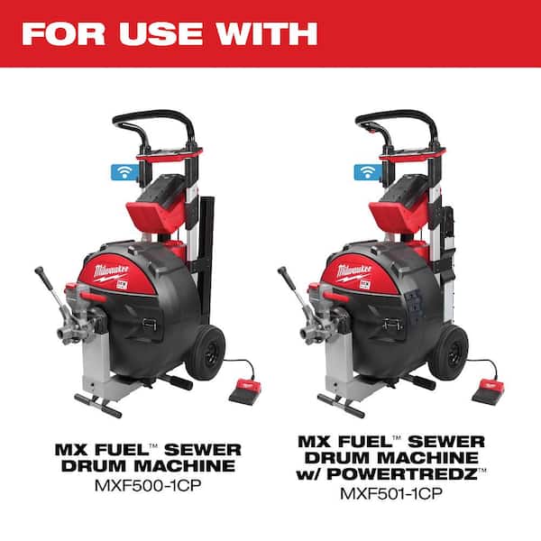 MX FUEL Lithium-Ion Cordless Sewer Drum Machine Load Wheel