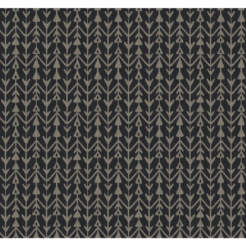 Martigue Stripe Black Wallpaper