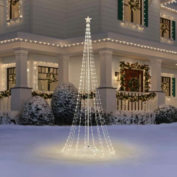 Christmas lights on trees and lawn chair Portable Battery Charger