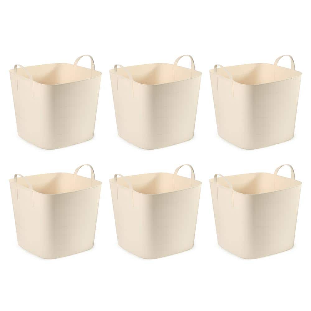 2 x 40L Multi Purpose Laundry  Basket Bag Bucket Toy Garden Storage Flexi Tub