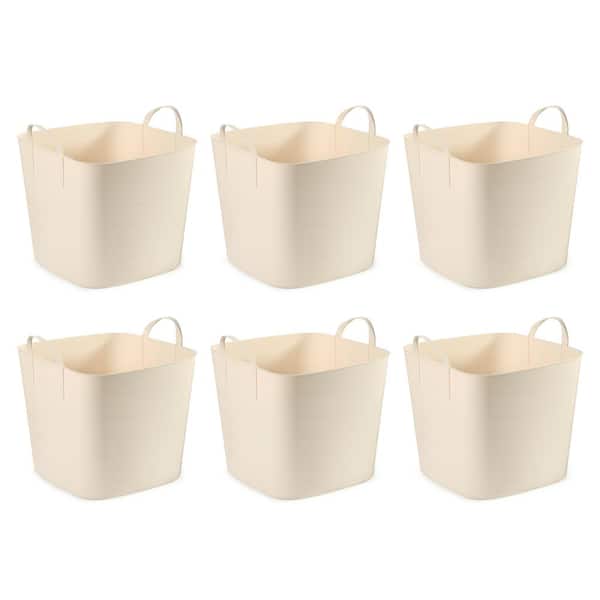 Life Story Tub Basket 6.6 Gal. Plastic Storage Tote Bin with Carry Handles (6-Pack)