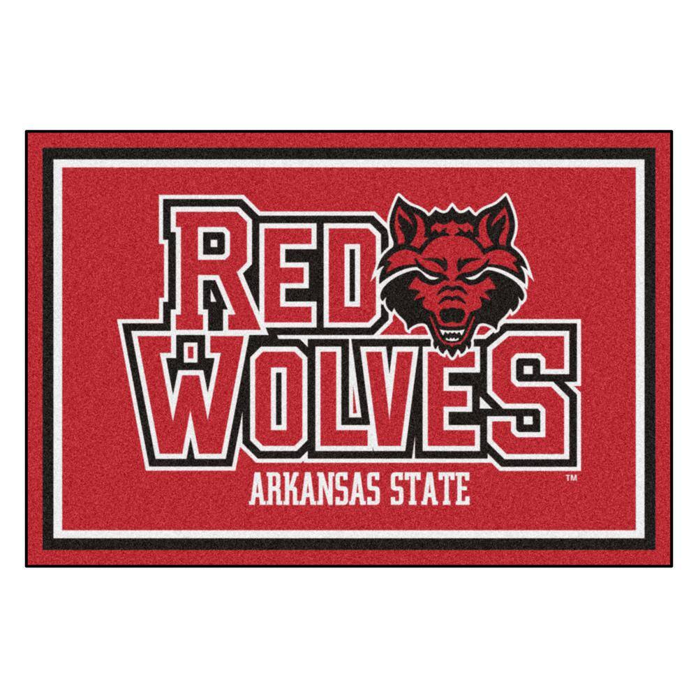 FANMATS NCAA Arkansas State University Red 8 ft. x 5 ft. Indoor Area