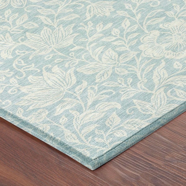 Chantille Machine Washable Indoor/Outdoor Abstract ACN2572 Sky 2 ft. x 7 ft. Runner Rug