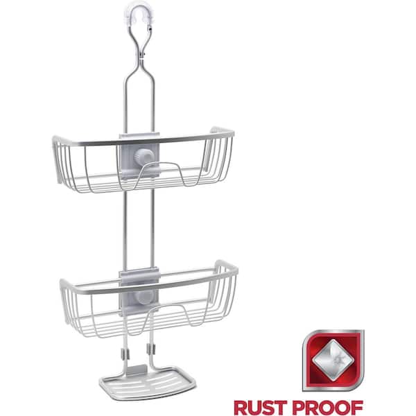 Wide Rustproof Shower Caddy With Lock Top Aluminum - Made By Design™ :  Target