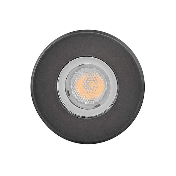 HINKLEY - Sparta 50-Lumen Dot Low Voltage Stainless Steel Black Hardwired Integrated LED in Ground Well Light