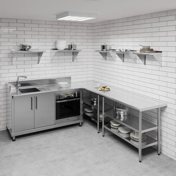 Metal kitchen wall shelves discount
