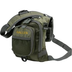 Allen Company Chatfield Compact Fishing Backpack, 12 L x 6 W x 15 H, 17.6  liters, Gray/Lime