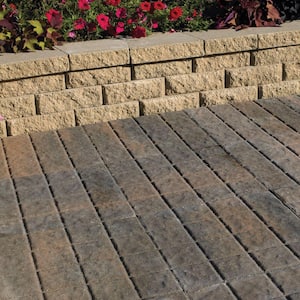 16 in. x 16 in. Charcoal/Tan Cobblestone Concrete Step Stone (90-Piece Pallet)
