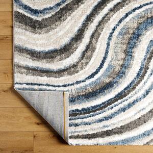 Osaka Blue/White Abstract 8 ft. x 10 ft. Indoor Area Rug