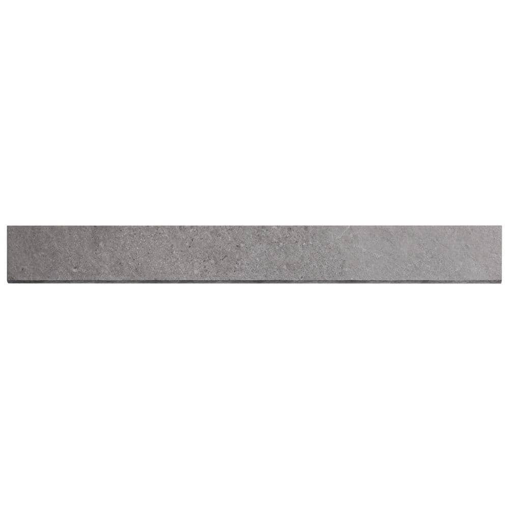 Monolith Silver Gray 3x24 Matte Porcelain Waterproof Tile Trim
