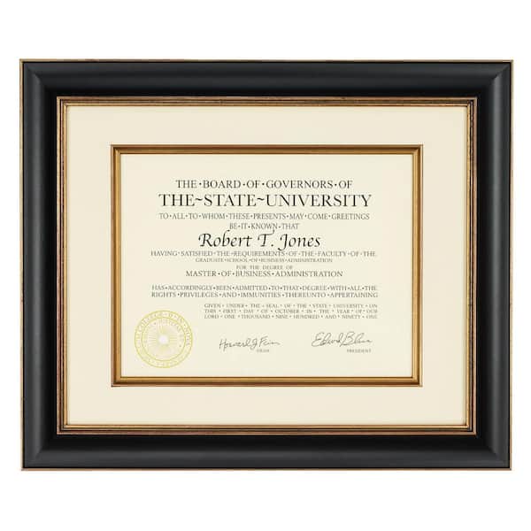 Pinnacle 1-Opening 12 in. x 15 in. Matted Document Picture Frame