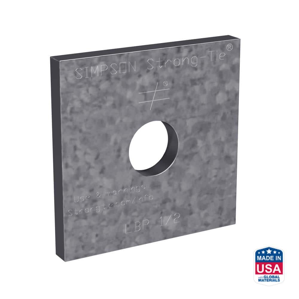 UPC 044315737404 product image for LBP 2 in. x 2 in. Galvanized Bearing Plate with 1/2 in. Bolt Dia. | upcitemdb.com