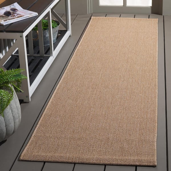 Sisal All-Weather Natural 2 ft. x 8 ft. Solid Woven Indoor/Outdoor Runner Rug