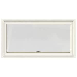 JELD-WEN 48 in. x 24 in. W-2500 Series Cream Painted Clad Wood Awning ...
