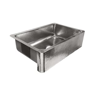 Lange 32 in. Farmhouse Apron Front Undermount Single Bowl 18 Gauge Polished Stainless Steel Kitchen Sink