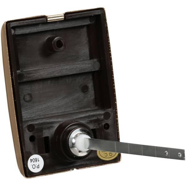 2-Note Mechanical Door Bell Chime and Door Button with Viewer, Bronze