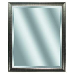 Victoria 34 in. x 28 in. Classic Rectangle Framed Gray Vanity Mirror