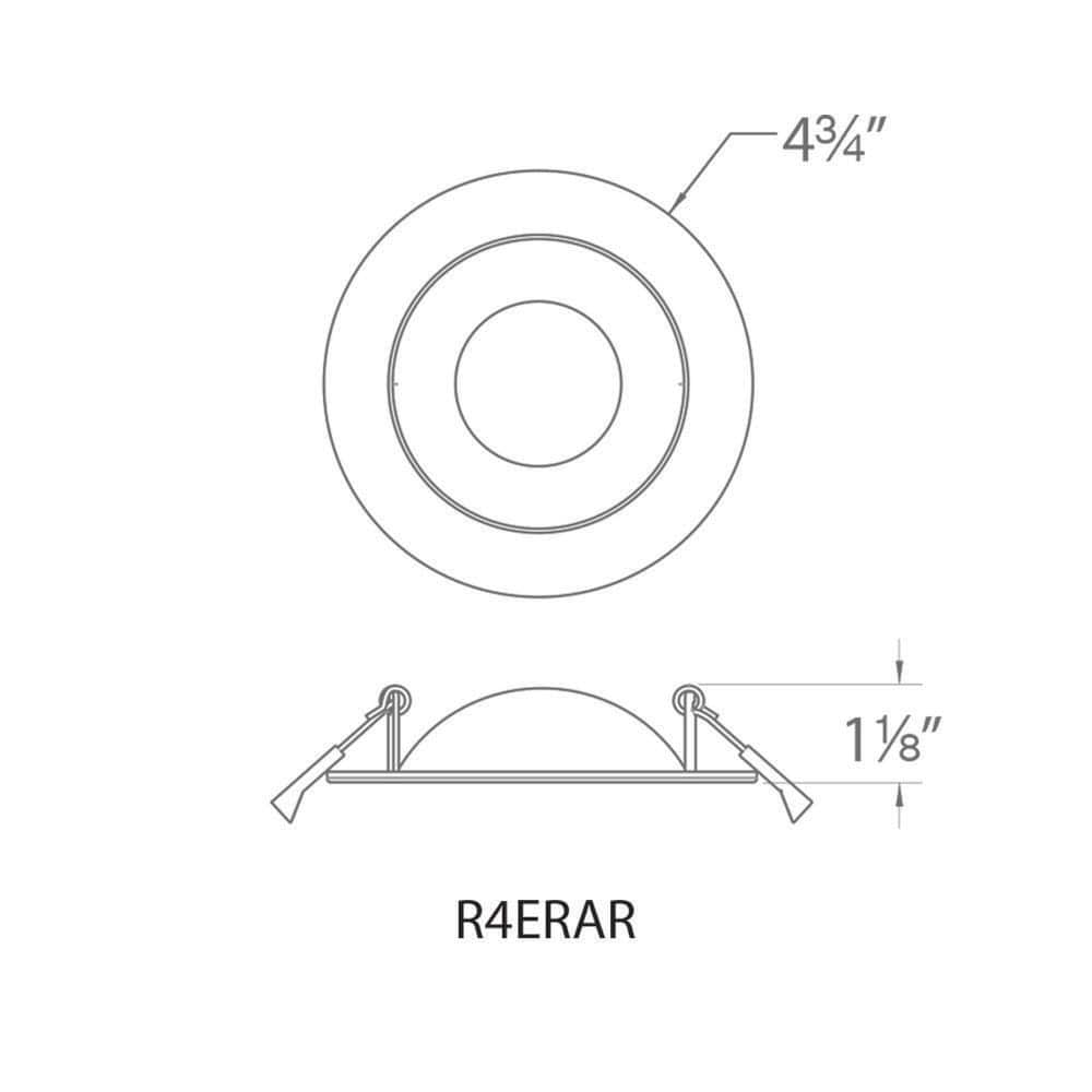 White Glass 4.73" LED Recessed Lighting Kit