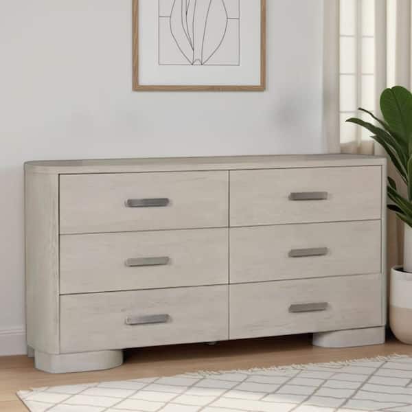 Celly White 6-Drawer 70 in. Wide Dresser without Mirror