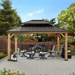 Archwood 13 ft. x 15 ft. Cedar Framed Gazebo with Steel Hardtop
