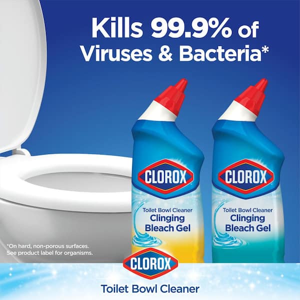 24 oz. Ocean Mist Toilet Bowl Cleaner Clinging Bleach Gel (3-Pack) (2-Count)