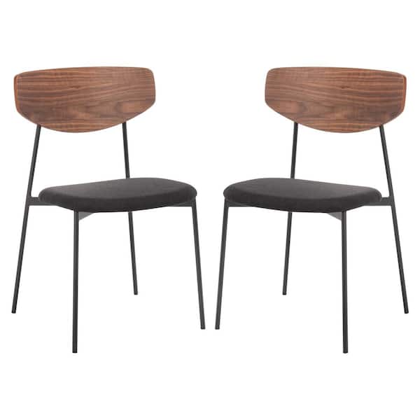 SAFAVIEH Ryker Wood/Black 17 in. Wood Dining Chair Set of 2