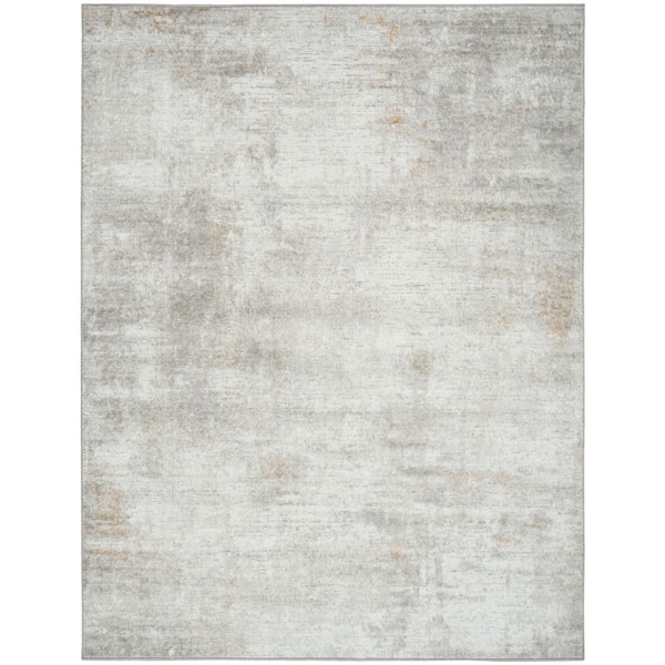 Dekor Grey 4 ft. x 6 ft. Abstract Contemporary Area Rug