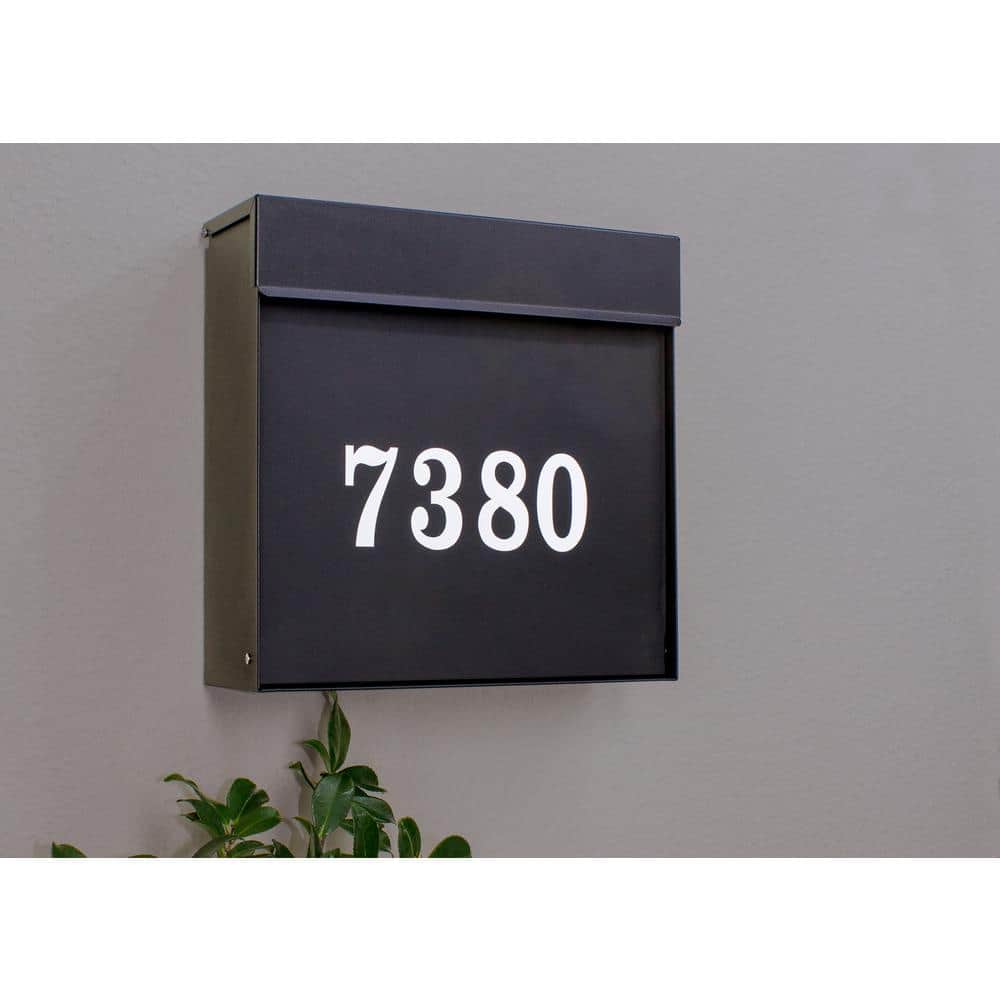 Covina Black Steel Lockable Wall Mount Mailbox