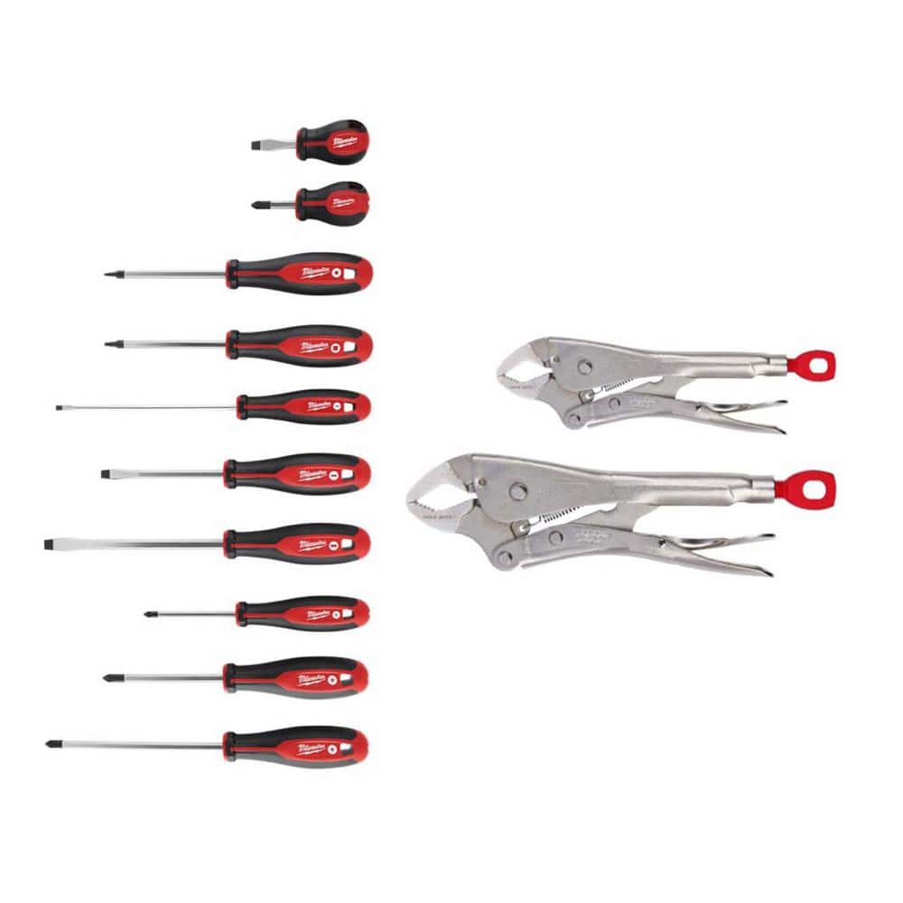 Milwaukee 7 in. and 10 in. Curve Torque Lock Locking Pliers Set with