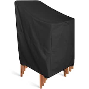 Outdoor Stackable Stack Chair Cover - Black