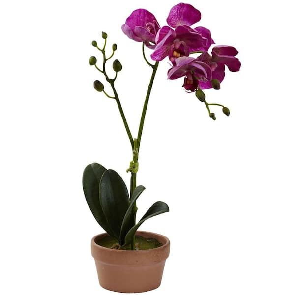 Nearly Natural Phalaenopsis Silk Orchid Flower Stems - Mauve, Set