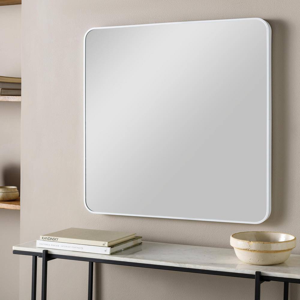 Aranya 24" Square Silver and Gold Aluminum Mirror
